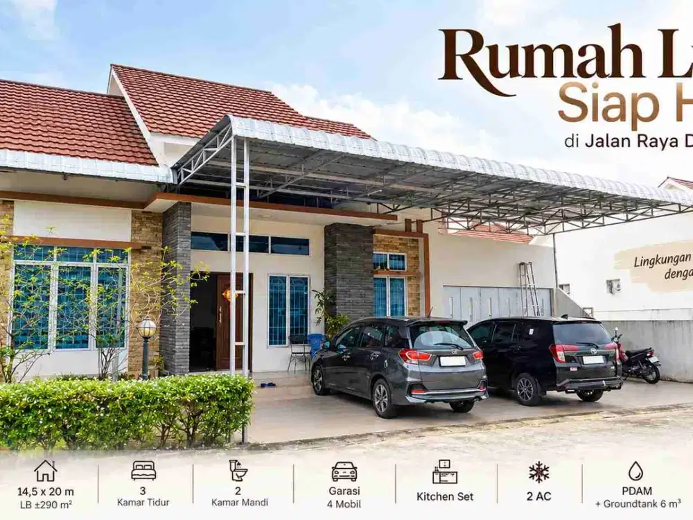 Rumah Luas Siap Huni di Jalan Raya Desa Kapur – 3 KT, Garasi 4 Mobil