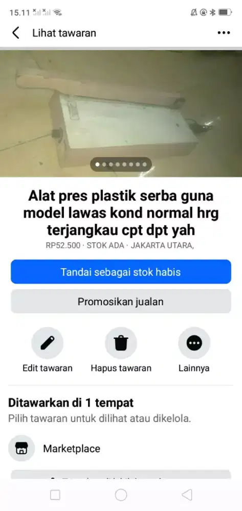 Mesin press plastik serba guna model lawas kond normal murah sj cptdpt