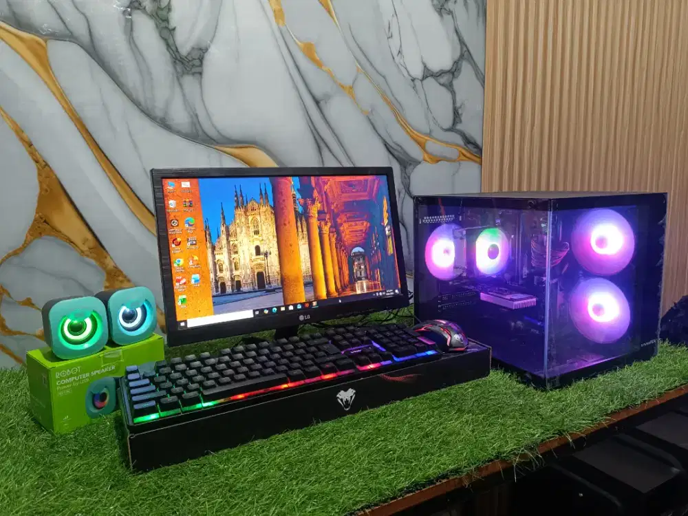 FULLSET CORE i5 GEN-4 (8GB/128GB+500GB)VGA GT 1030 2GB, SIAP PAKAI