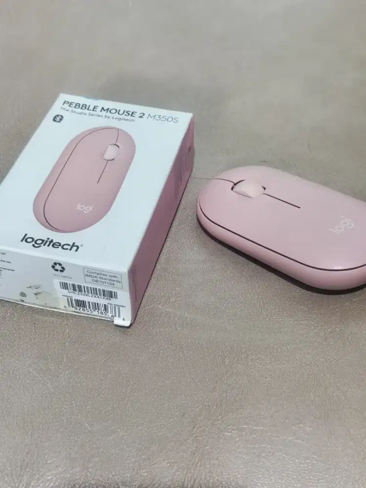 Logi Pebble Mouse 2 M350s Pink Wireless Bluetooh Silent Logitech