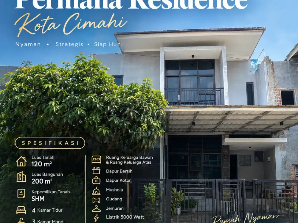 Rumah Full Furnished LT 120 m² | LB 200 m² – Cimahi
