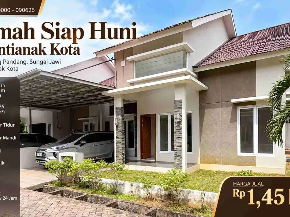 Rumah Hook Type 125 di Pontianak Kota – LT 12x18m, Cluster Security 24 Jam