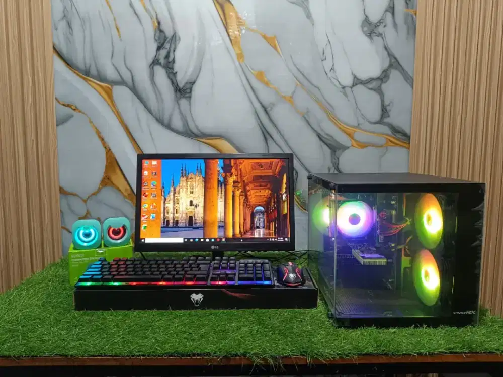 PC GAME & DESAIN CORE I5 GEN-4 (8/128+500GB) GT 1030, LAYAR 19INC