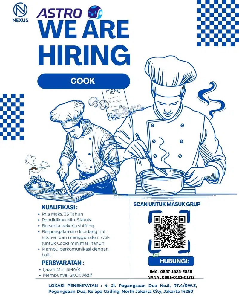 LOKER MITRA COOK ASTRO X NEXUS