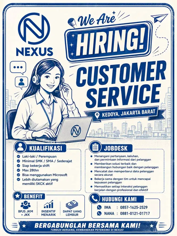 LOKER MITRA CUSTOMER SERVICE ASTRO X NEXUS