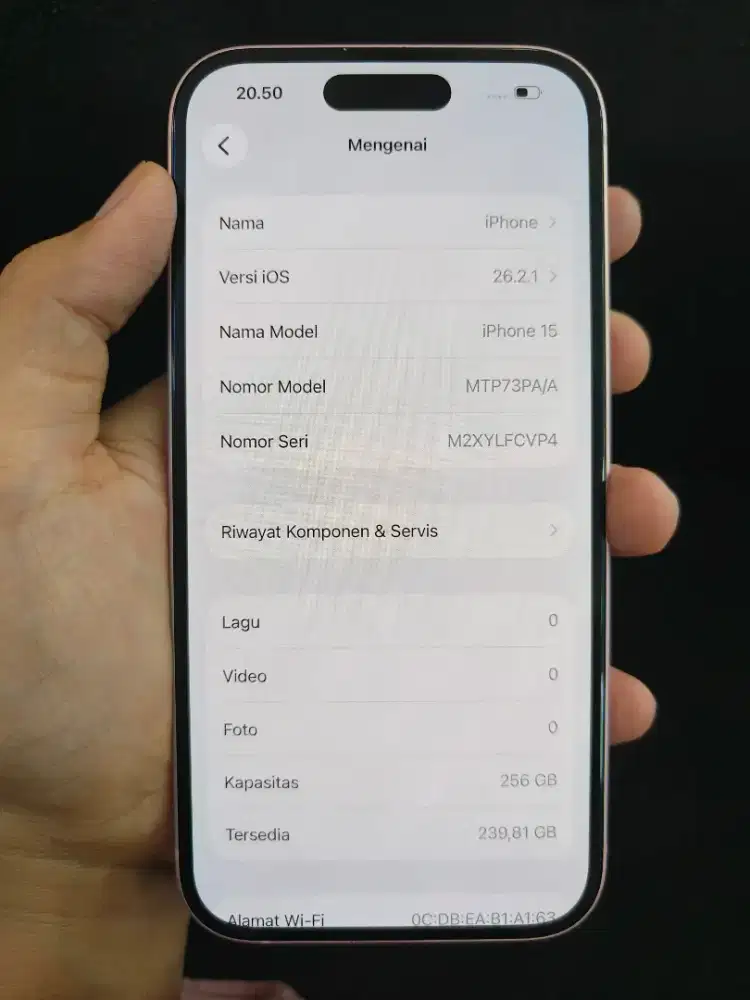 Apple iPhone 15 256GB ex garansi resmi