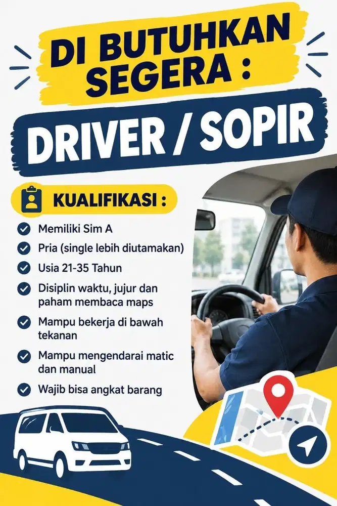 Dibutuhkan Sopir / Driver