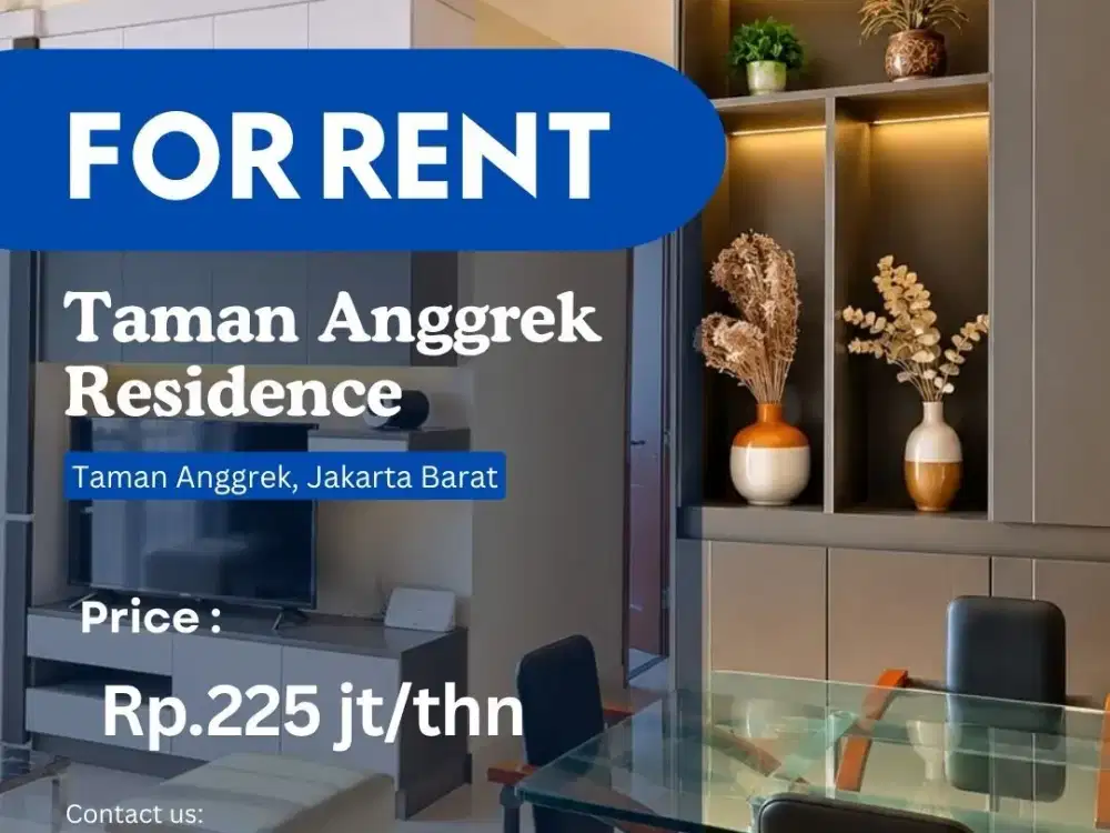 BRAND NEW FOR RENT Taman Anggrek Residence Unit 3BR Full Furnish