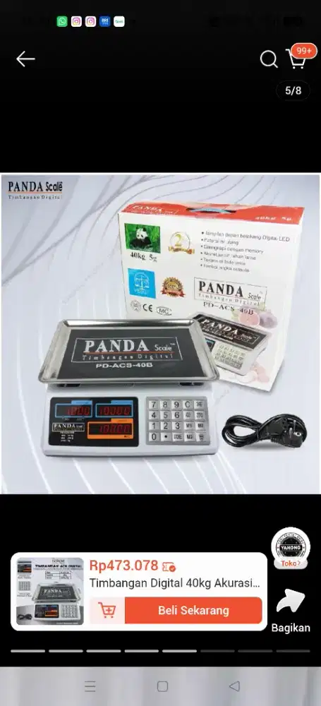 Timbangan digital merk panda baru