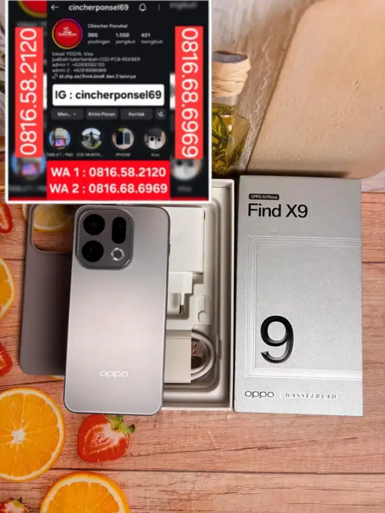 JUAL hp likenew OPPO Find X9 12/256 istimewa blum sebulan bekas review