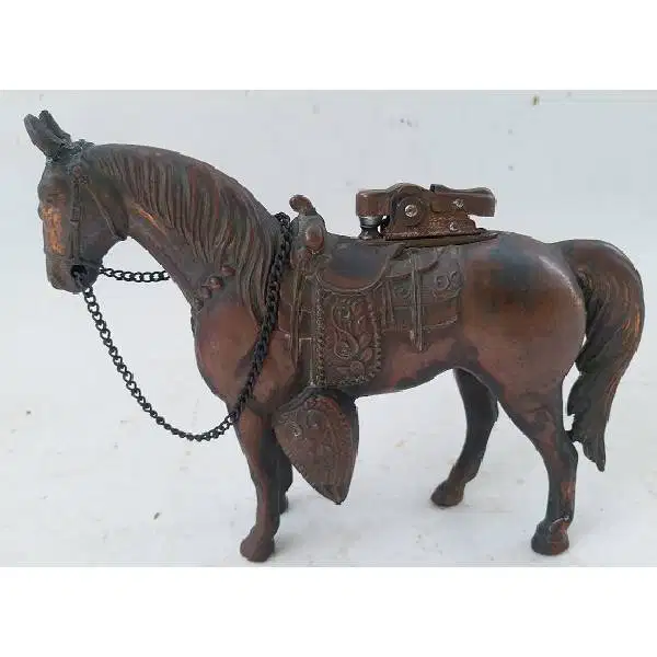 Retro Vintage unik korek gas bahan logam tembaga berat model HORSE / K