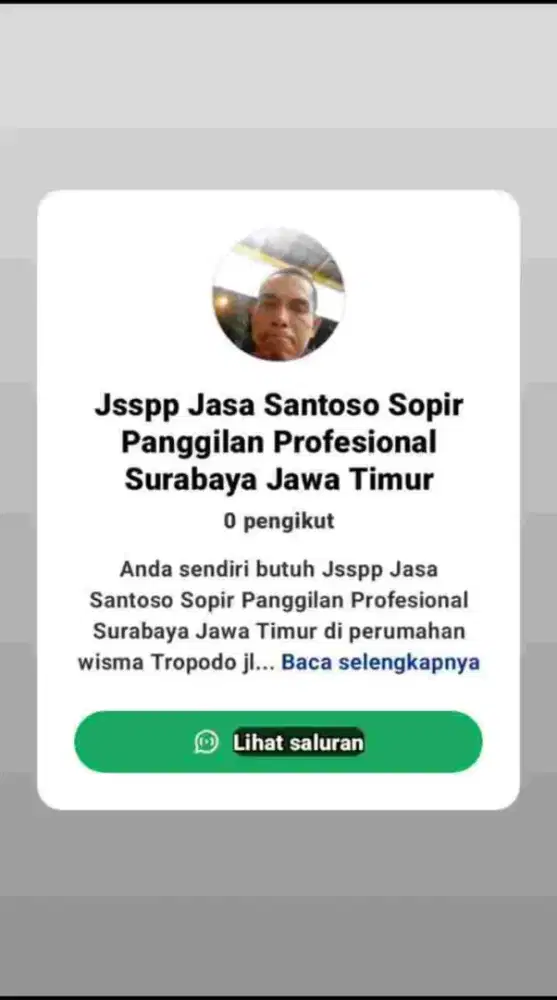 Anda butuh Jsspp Jasa Santoso Sopir pngglln profesional Surabaya