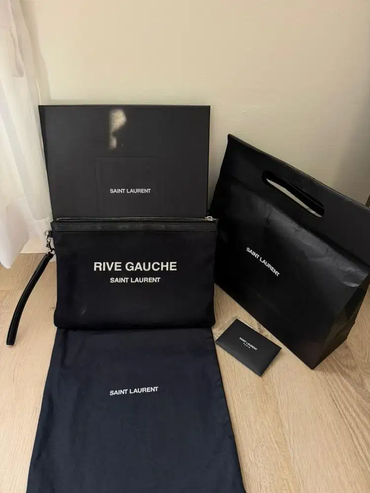 Tas YSL Saint Laurent Bag Preloved Branded Rive Gauche Pouch Clutch