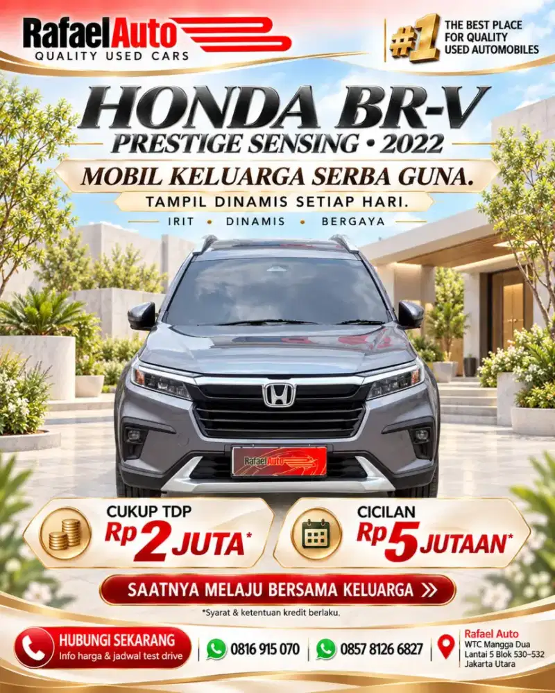 (TDP.2jt) HONDA BRV PRESTIGE SENSING 2022 AT