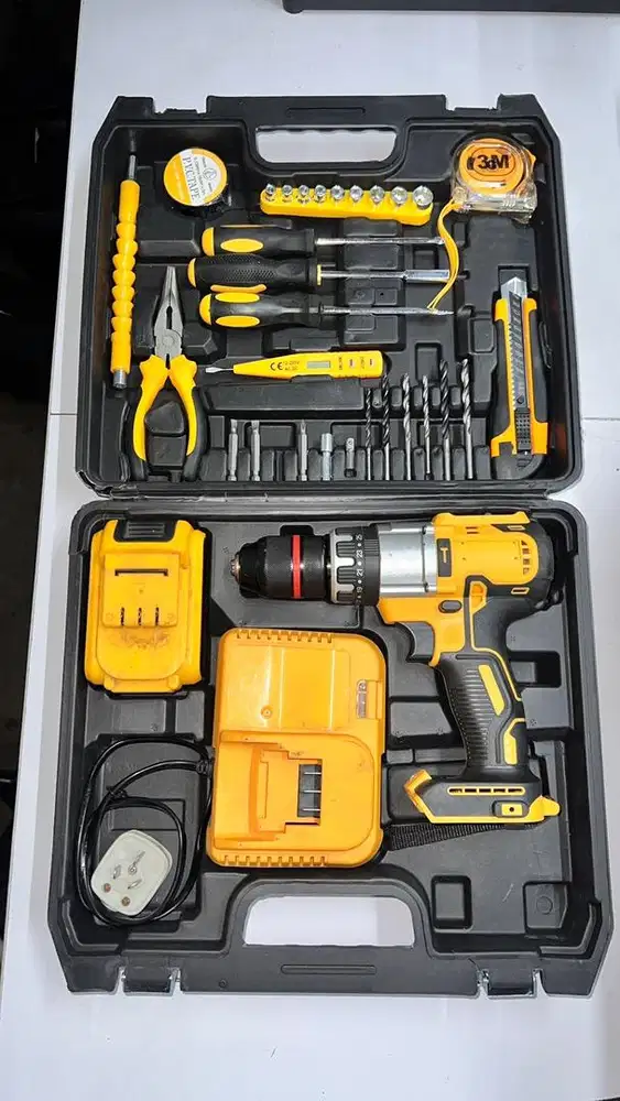 Paket Full Set Bor Baterai Super Lengkap