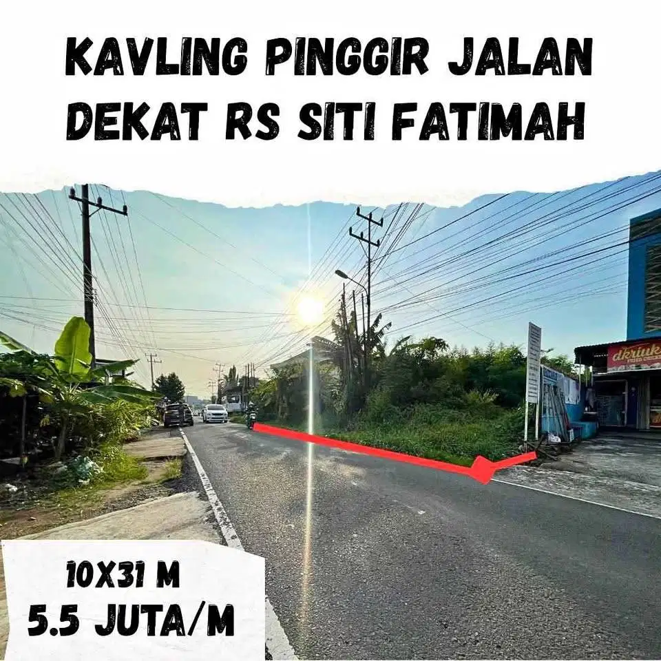 tanah strategis pinggir jalan / strategis