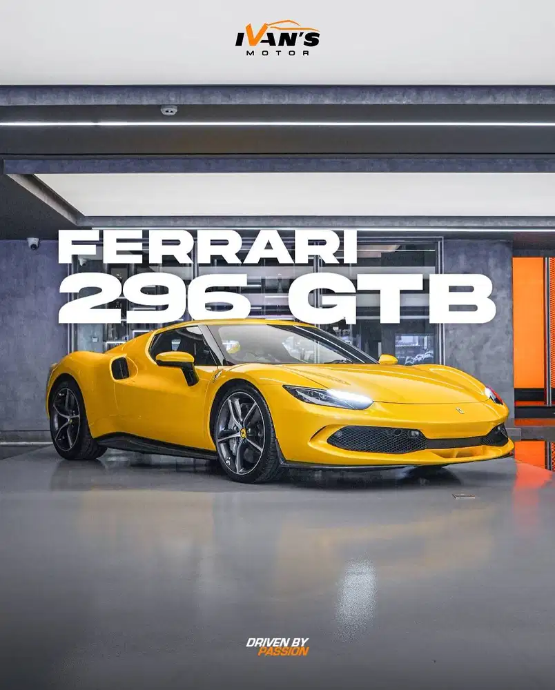 FERRARI 296 GTB 2022 LOW KM 1,xxx Only GIALLO MODENA YELLOW ON NERO