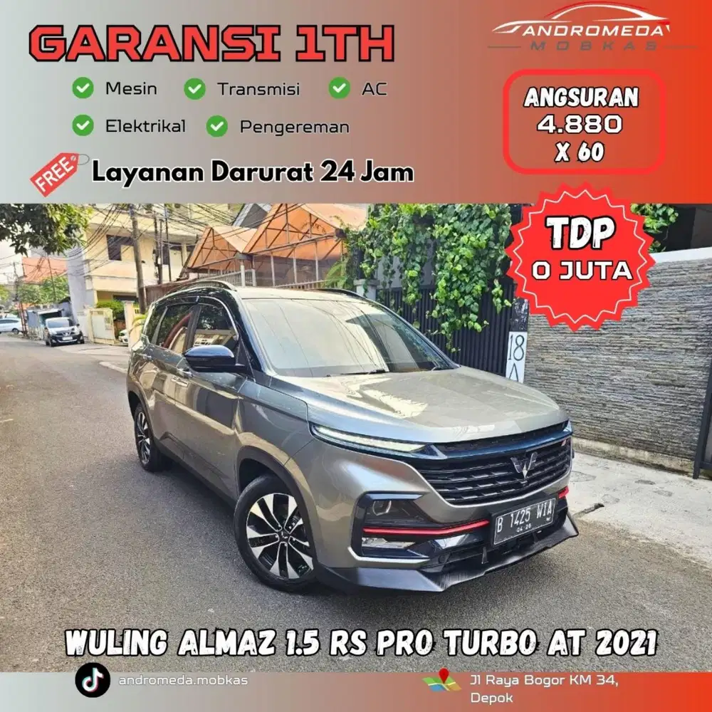 TANPA DP (0 JT) WULING ALMAZ 1.5 RS PRO TURBO AT 2021 KONDISI ISTIMEWA