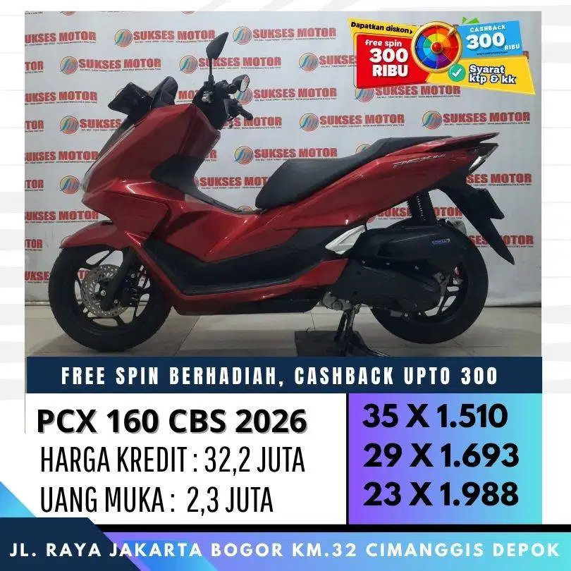 HONDA PCX 160 CBS 2026 MULUS KM LOW CASH KREDIT CASHBACK 300
