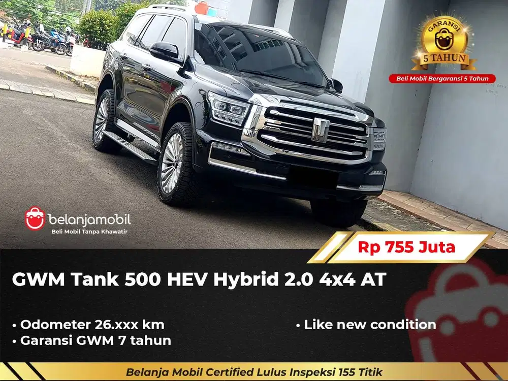 [ GARANSI 5TH 4x4 ] GWM Tank 500 HEV Hybrid 2.0 AWD AT 2023/2024/2025