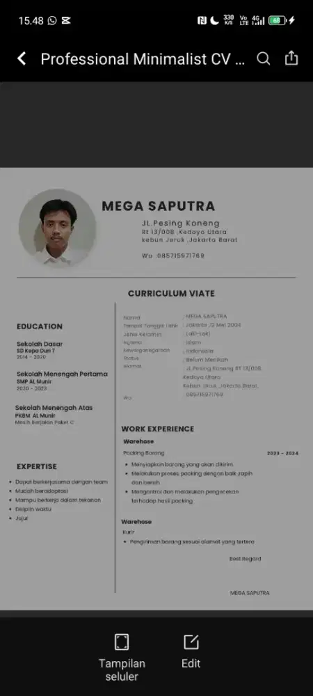 Mencari perkejaan