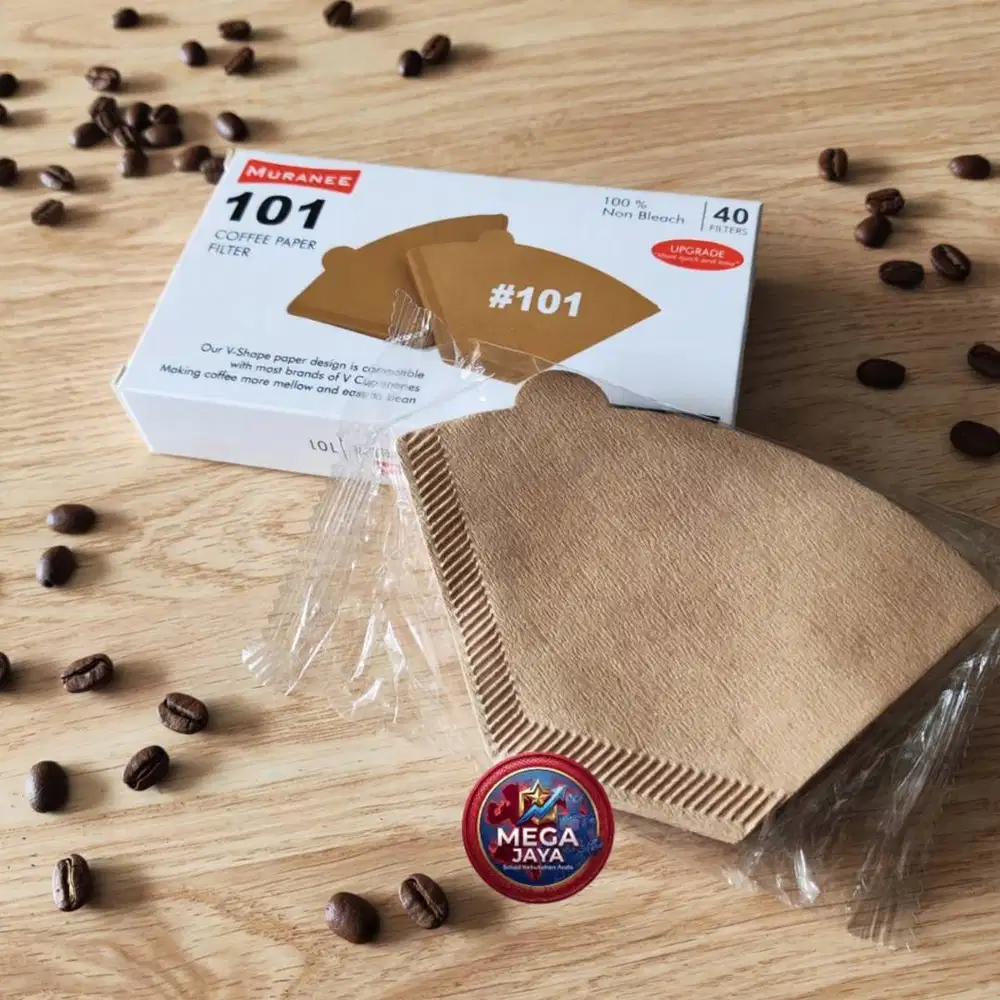 Muranee Kertas Kopi Flat Bottom 101 Coklat isi 40 lembar