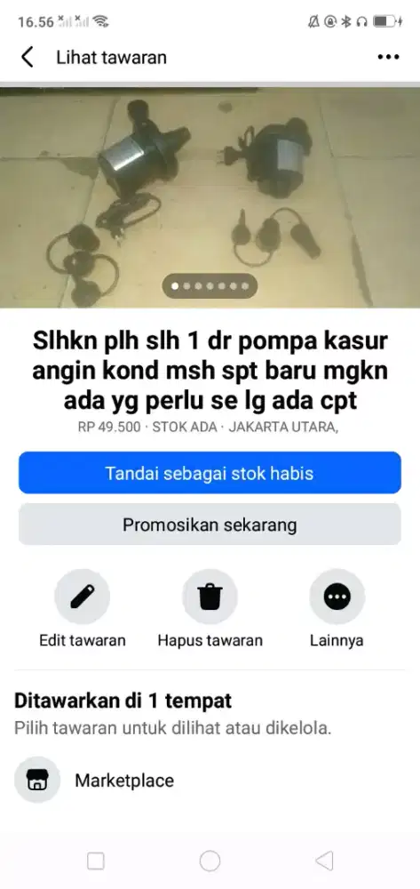 Slhkn plh slh 1 dr mesin pompa kasur angin kond msh spt baru normal