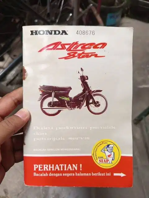Buku Manual Honda Astrea Star Original Astra - Buku Servis Motor Klasi