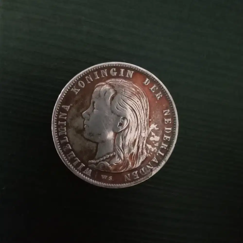 Koin Wilhelmina 1G 1897