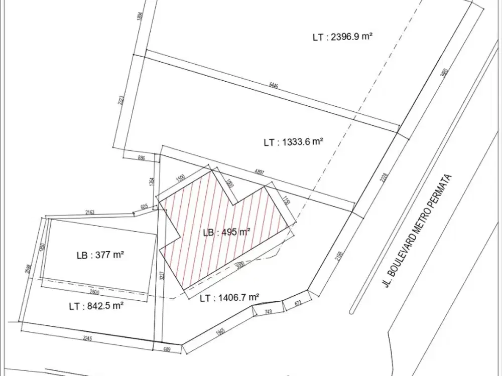 Dijual Parsial Tanah Komersial Depan Apartemen Metro Garden Karang Tengah Tangerang