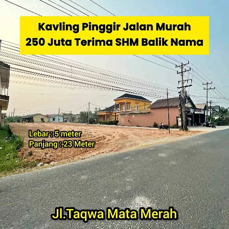 jual tanah mata merah palembang
