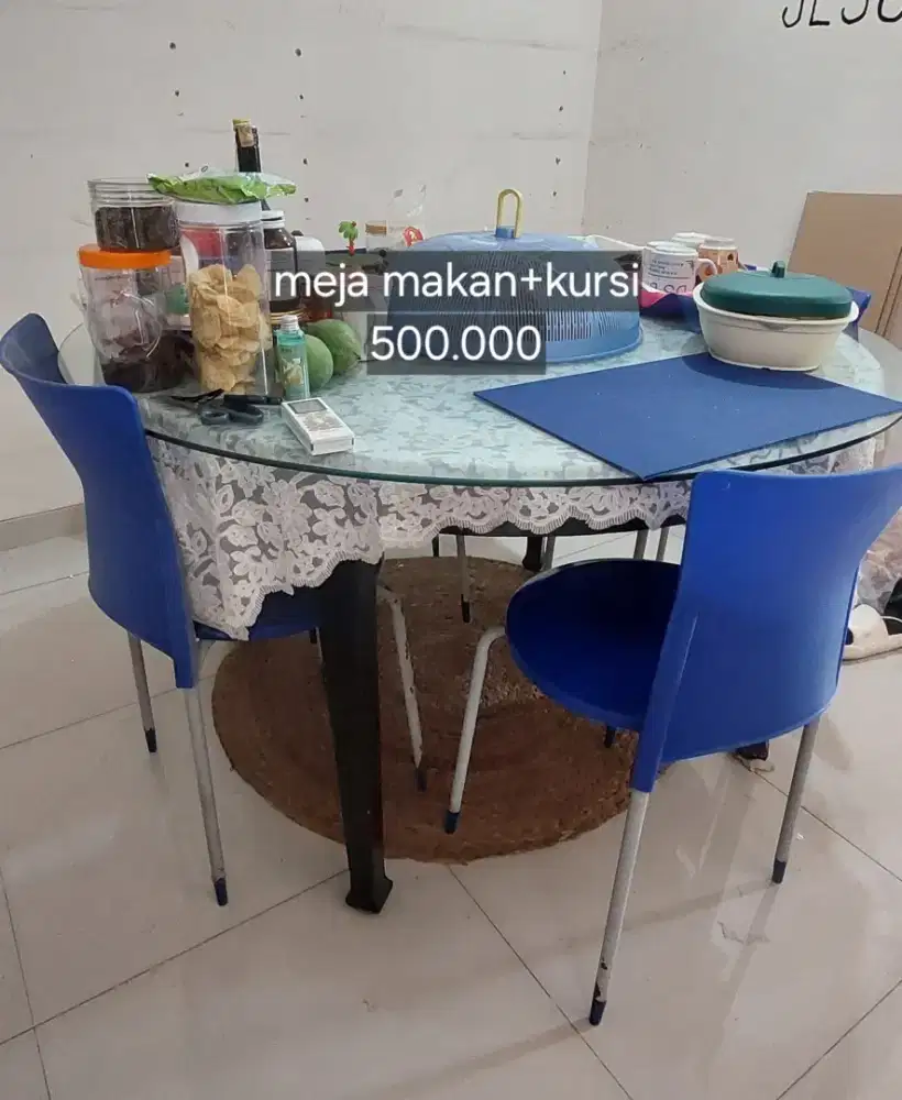 Meja makan + kursi