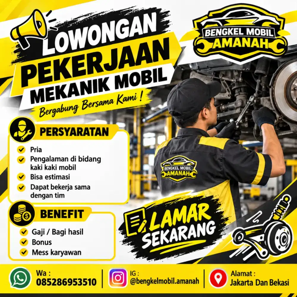 Lowongan mekanik mobil