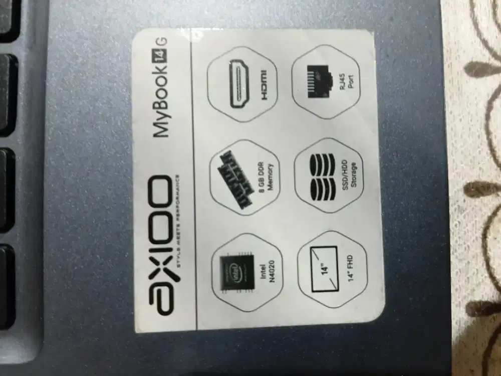 Jual laptop merk Axioo ram 8 giga