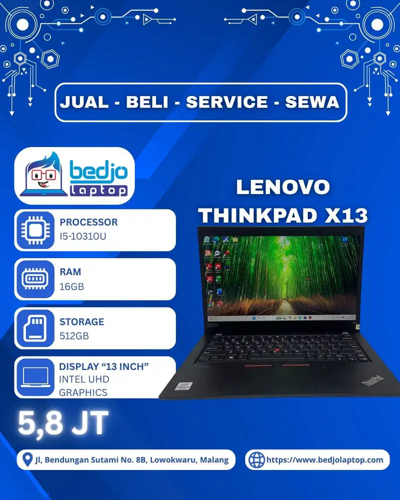 SSD Lega, Lenovo ThinkPad X13, laptop untuk kerja dan kuliah