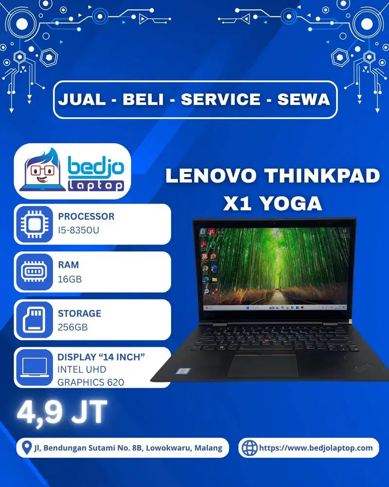 Touchscreen dan Pen Stylus, Lenovo ThinkPad X1 Yoga, laptop kerja