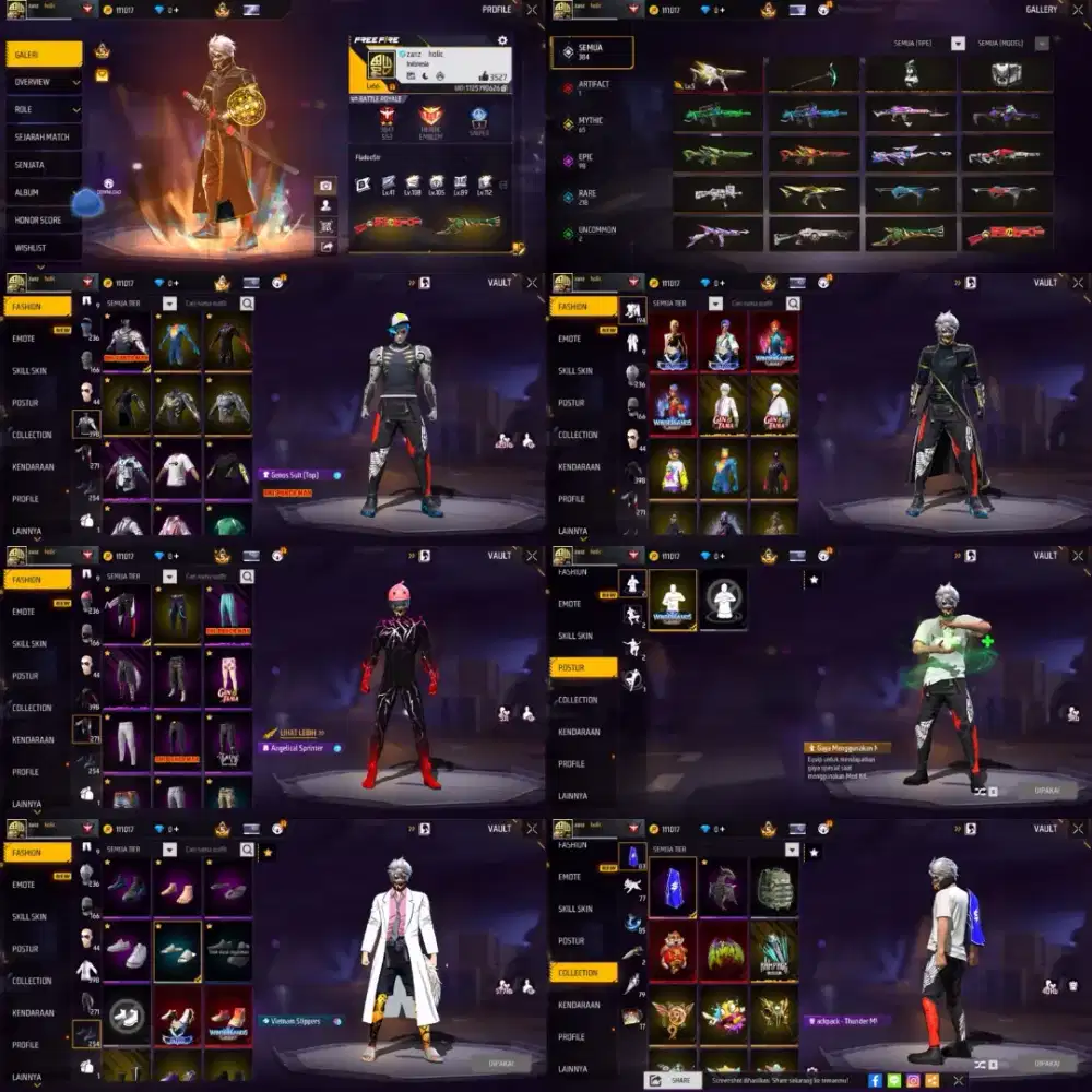 Jual akun spek GG