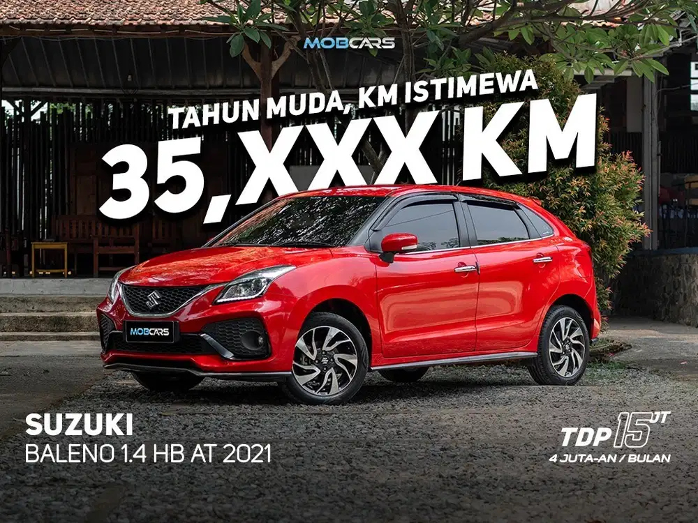 [ LOW KM ] BALENO HB 1.4 AT 2021 MERAH
