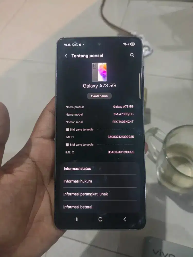 Samsung A73 5G 8/256gb resmi Sein