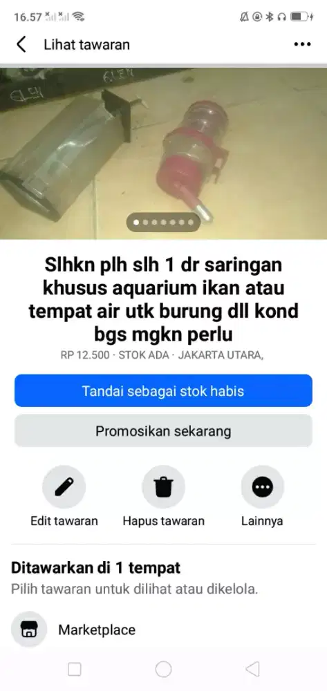 Slhkn plh slh 1 dr saringan aquarium/tempat air minum kond bgs murah