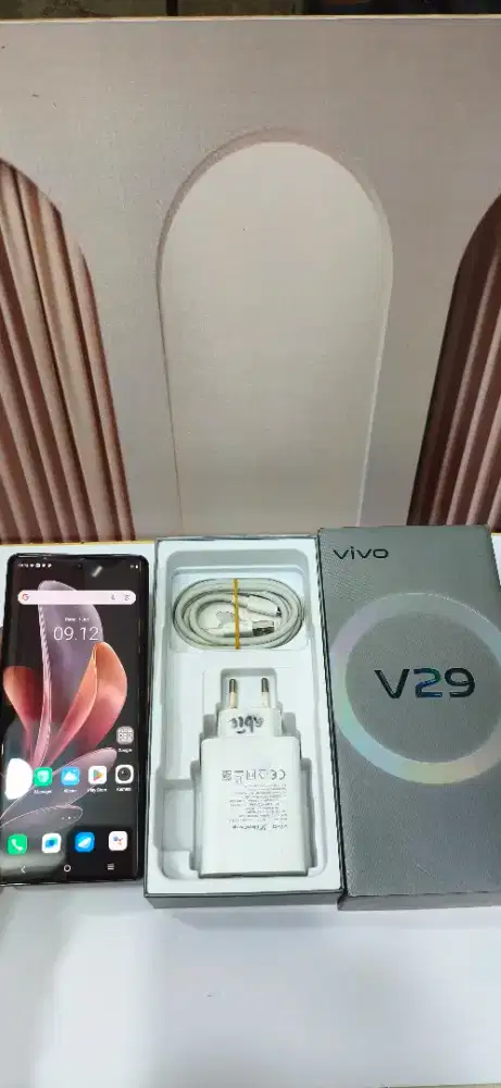 Second vivo V29 5G ram 8/256 perlengkapan fullset ori warna brown