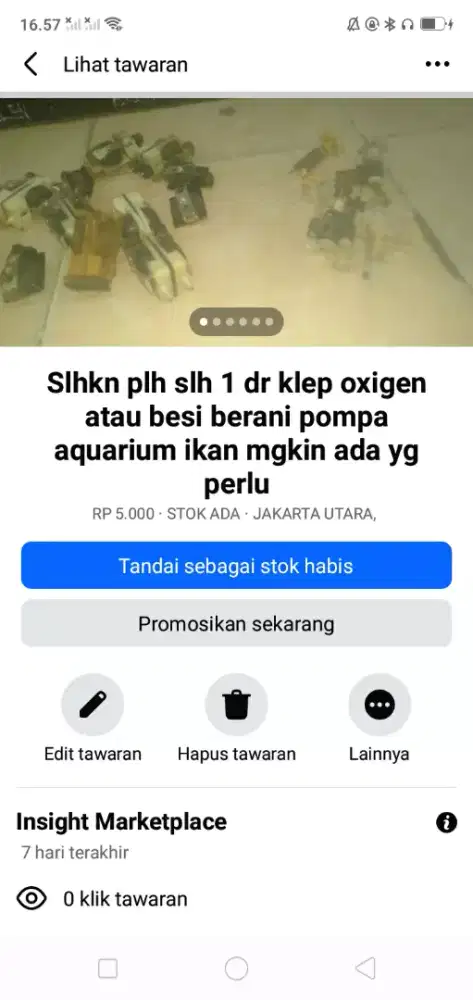 Slhkn plh slh 1 dr klep oxigen/besi berani pompa aquarium ikan murah2