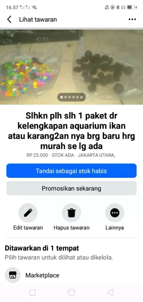 Slhkn plh slh 1 paket dr kelengkapan aquarium ikan brg baru hrg murah