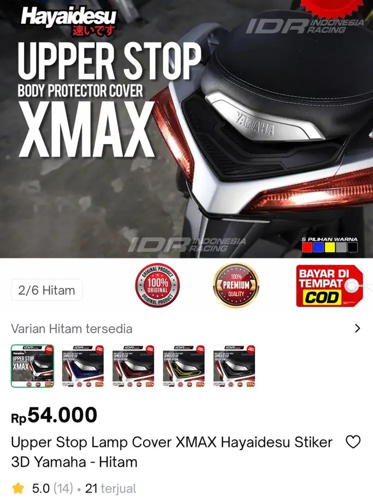 upper stop lamp new x max masih baru