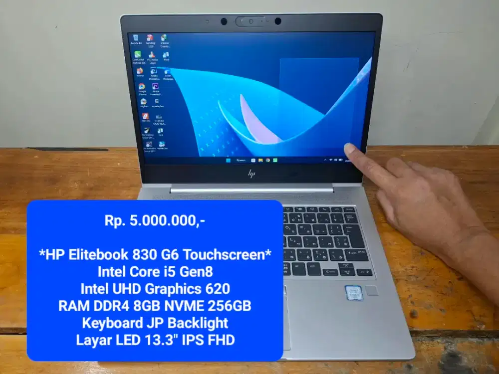 HP Elitebook 830 G6 Touchscreen Core I5 Gen8 Ram 8GB Nvme 256GB