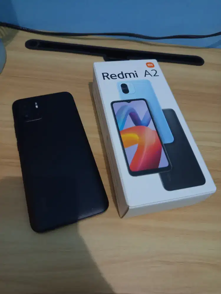 [FULLSET DUS MULUS] HP Redmi A2 Hitam Ramah Kantong - Normal No Minus