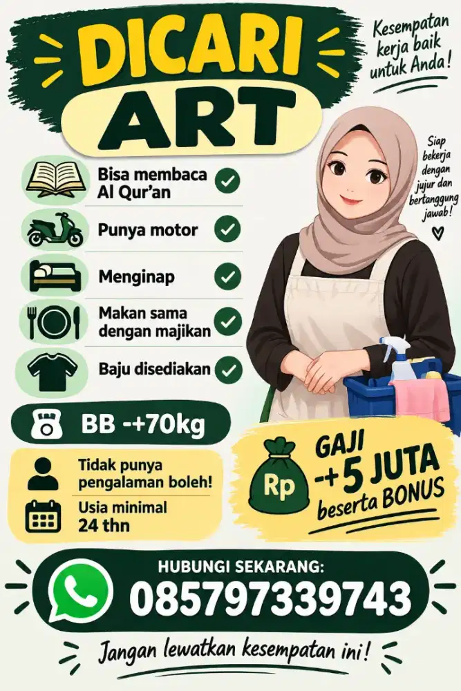 Art menginap rawalumbu punya motor diutamakan