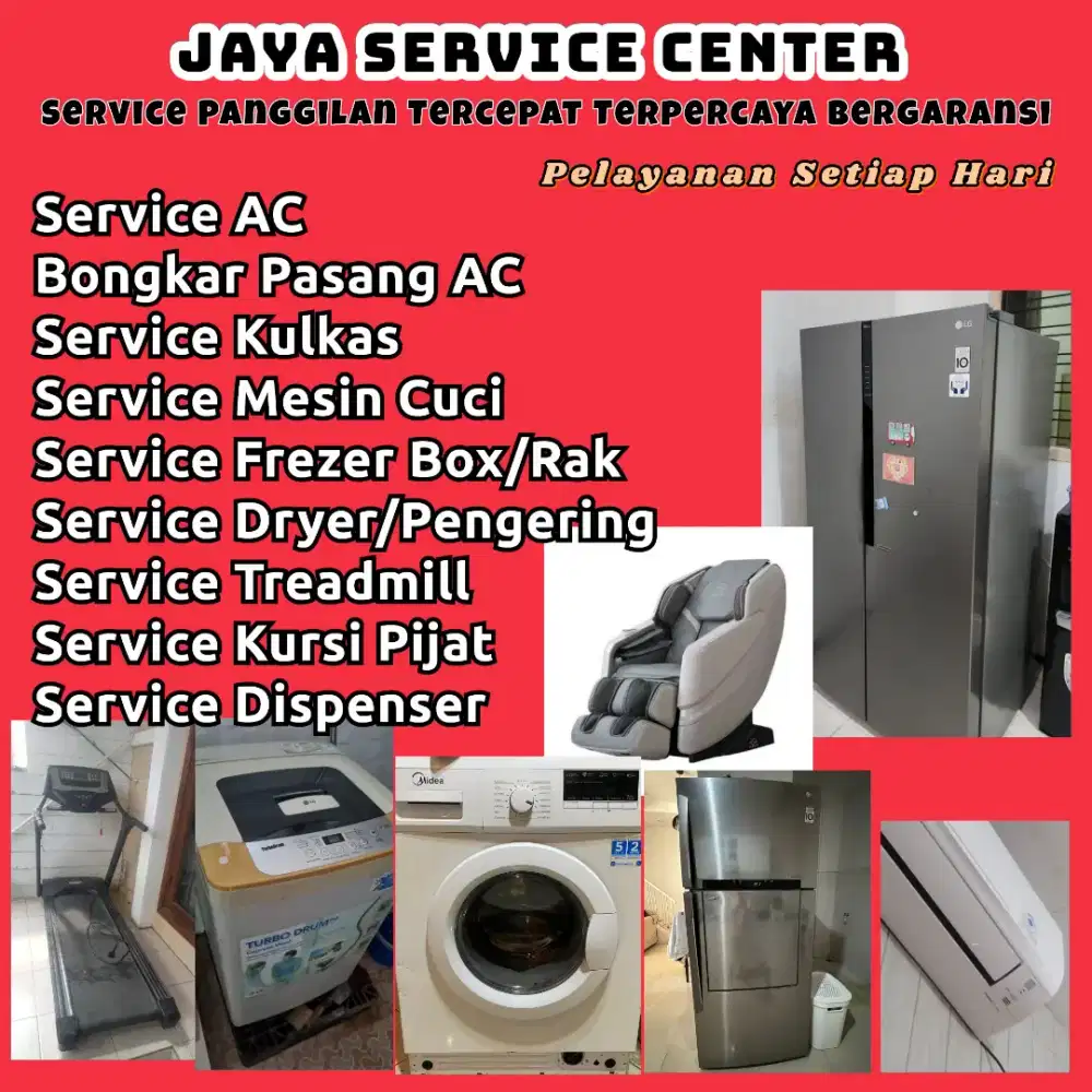 Service Kulkas AC Frezer Bongkar Pasang AC Servis Mesin Cuci Treadmill