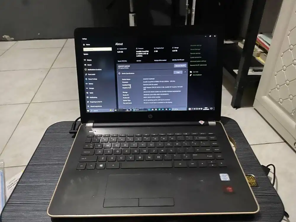 Jual Laptop HP Second Intel Core i3 RAM 8GB SSD + HDD