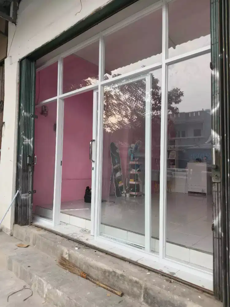 aluminium dan kaca,pintu kaca,sekat ruang kaca